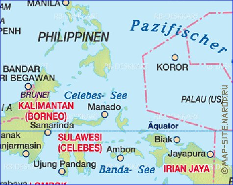 mapa de Indonesia em alemao