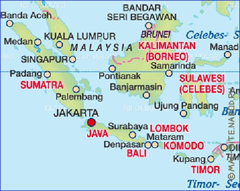 carte de Indonesie en allemand
