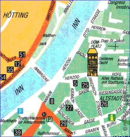 carte de Innsbruck en allemand