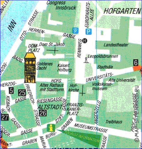 carte de Innsbruck en allemand