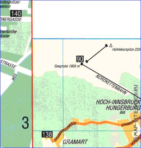 carte de Innsbruck en allemand