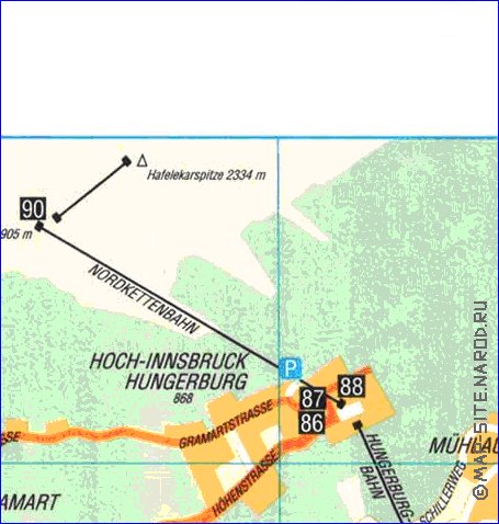 carte de Innsbruck en allemand