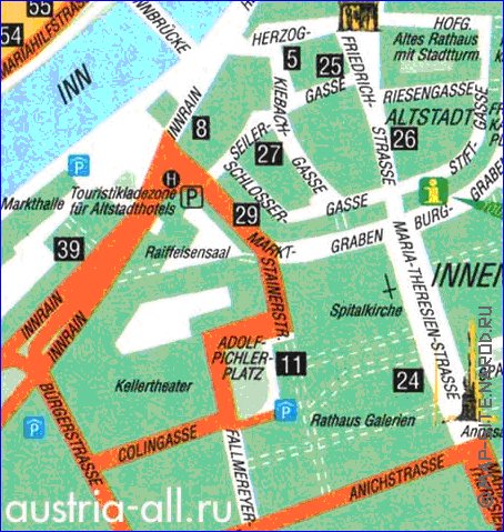 carte de Innsbruck en allemand