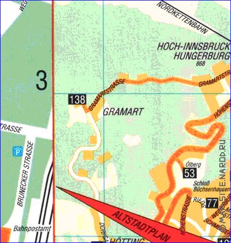 carte de Innsbruck en allemand