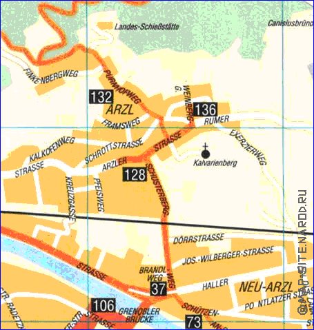 carte de Innsbruck en allemand