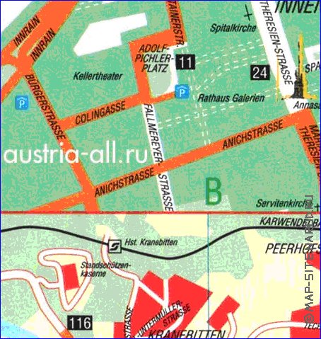 carte de Innsbruck en allemand