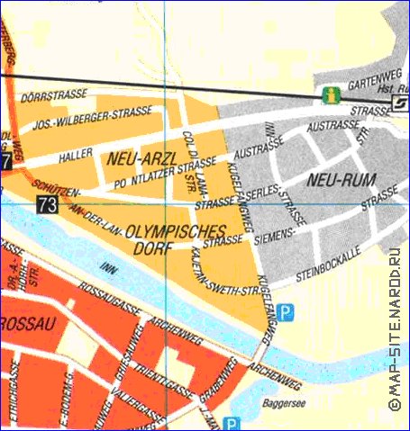 carte de Innsbruck en allemand