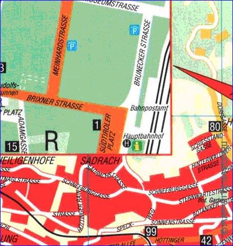 carte de Innsbruck en allemand