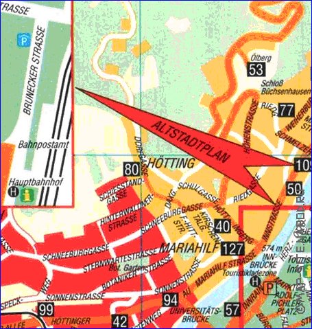 carte de Innsbruck en allemand