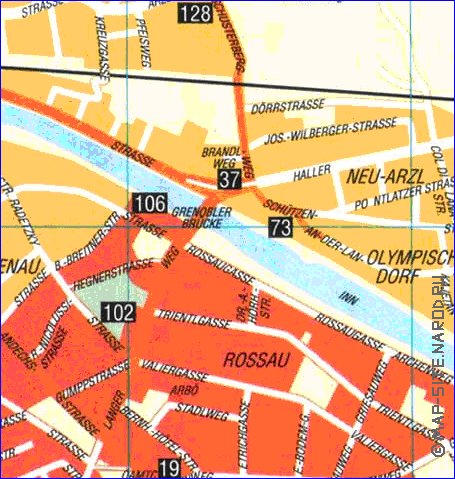 carte de Innsbruck en allemand