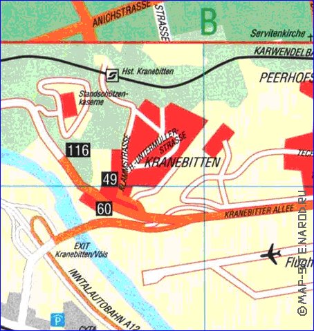 carte de Innsbruck en allemand