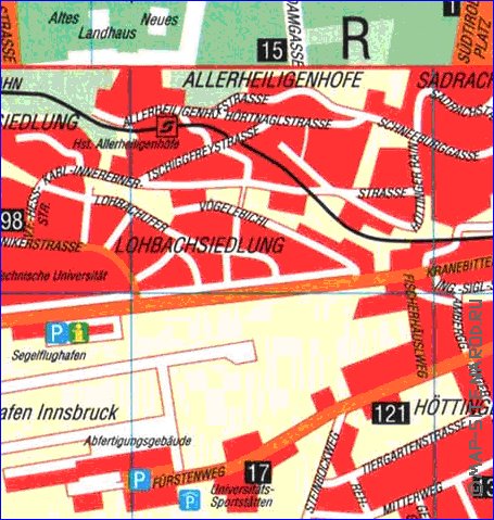 carte de Innsbruck en allemand