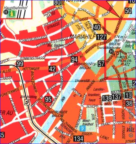 carte de Innsbruck en allemand