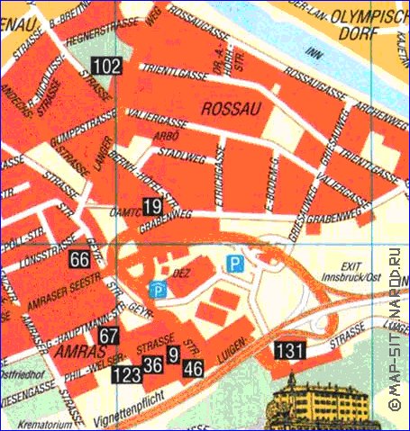 carte de Innsbruck en allemand