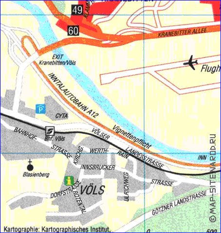 carte de Innsbruck en allemand