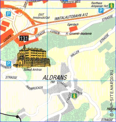 carte de Innsbruck en allemand