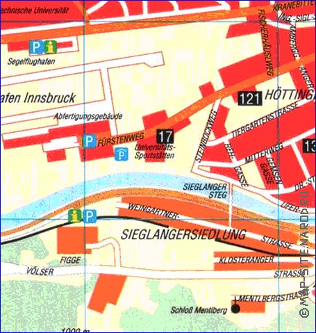 carte de Innsbruck en allemand