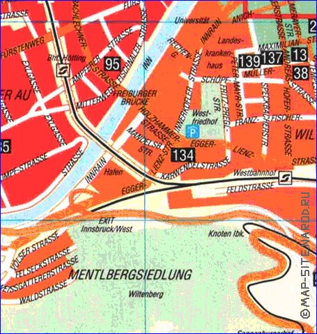 carte de Innsbruck en allemand