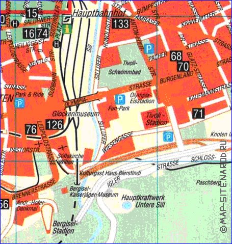 carte de Innsbruck en allemand