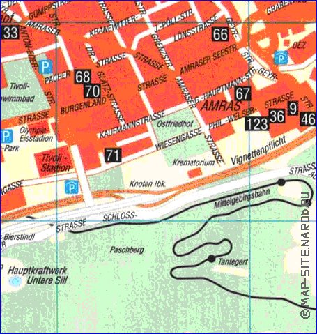 carte de Innsbruck en allemand