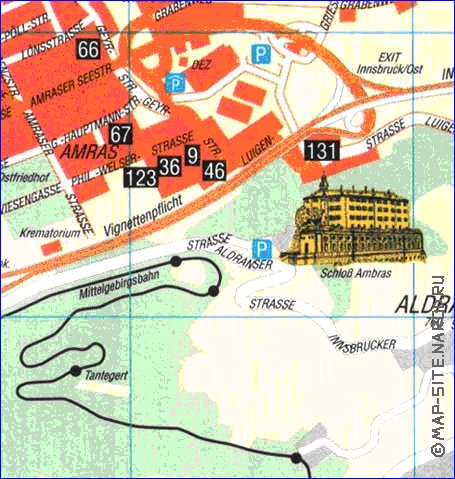 carte de Innsbruck en allemand