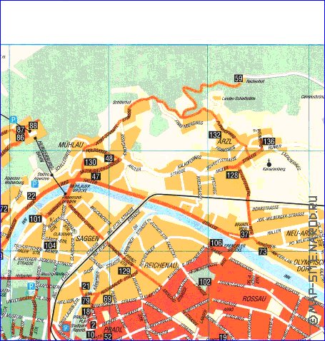 carte de Innsbruck en allemand