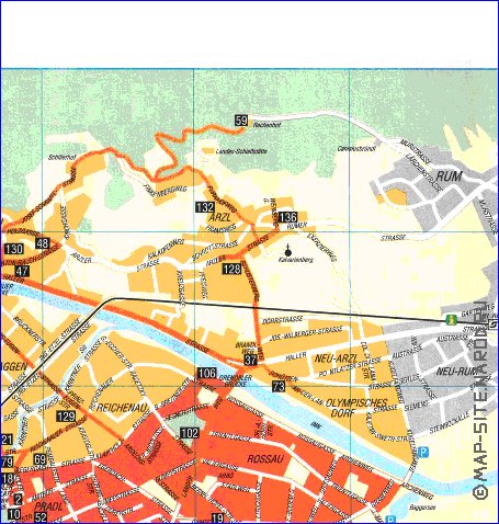 carte de Innsbruck en allemand