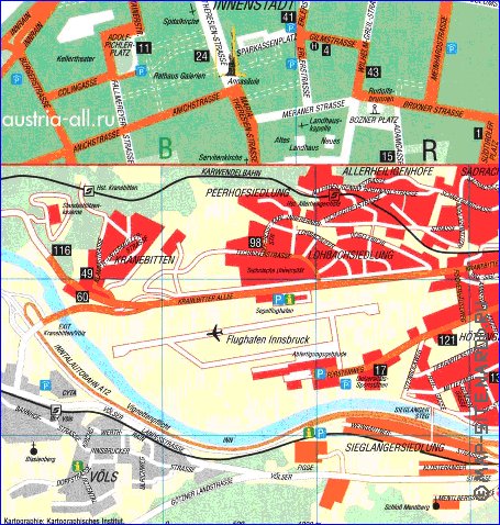 carte de Innsbruck en allemand