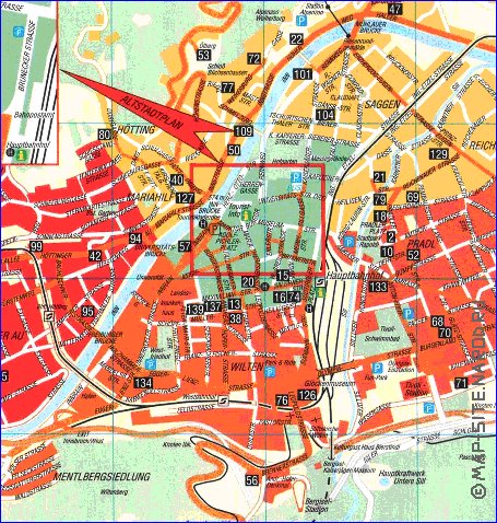 carte de Innsbruck en allemand