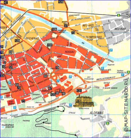 carte de Innsbruck en allemand