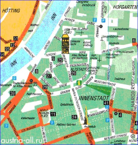 carte de Innsbruck en allemand