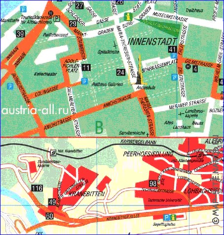 carte de Innsbruck en allemand