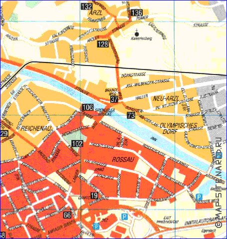 carte de Innsbruck en allemand