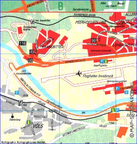 carte de Innsbruck en allemand