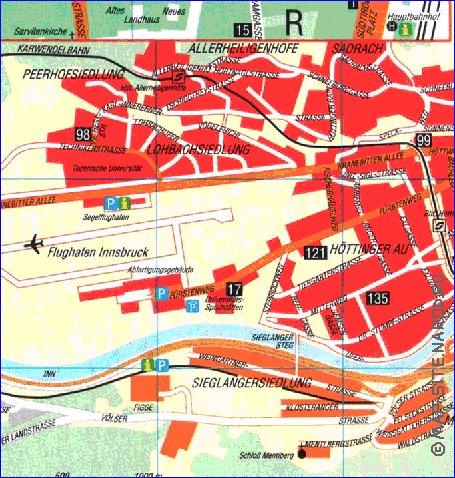 carte de Innsbruck en allemand