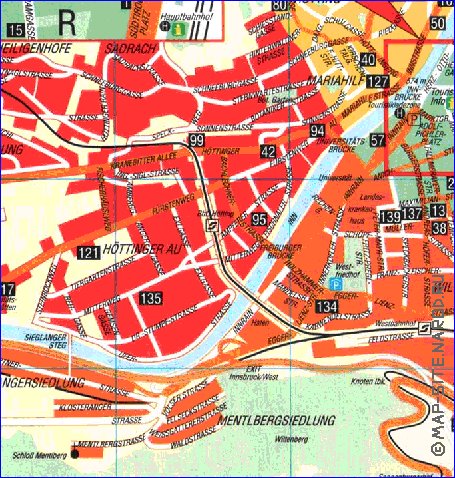 carte de Innsbruck en allemand