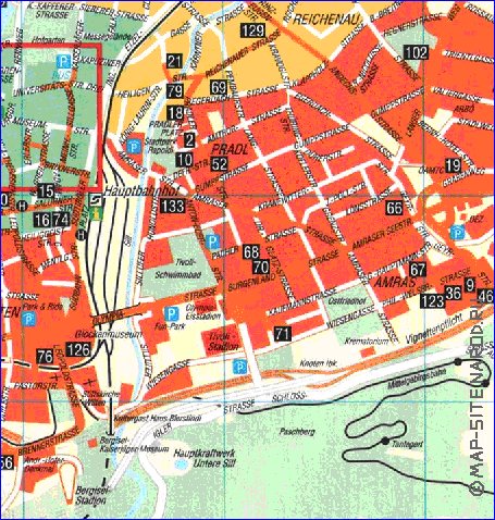 carte de Innsbruck en allemand