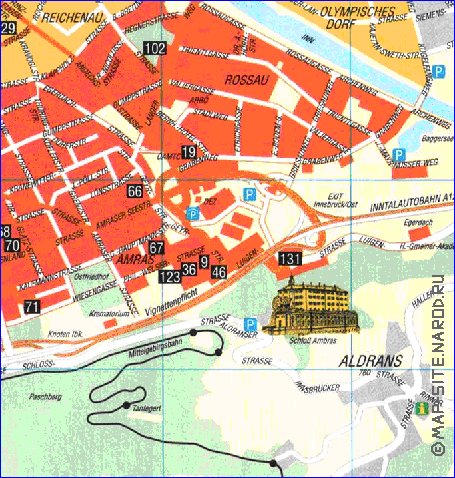 carte de Innsbruck en allemand