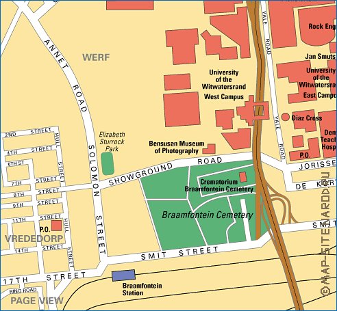 carte de Johannesburg