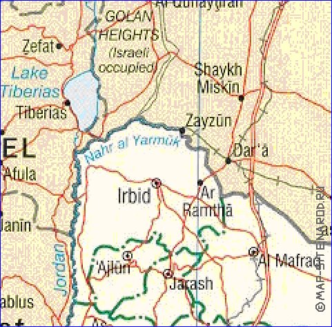 Administratives carte de Jordanie