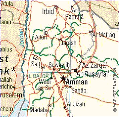 Administratives carte de Jordanie