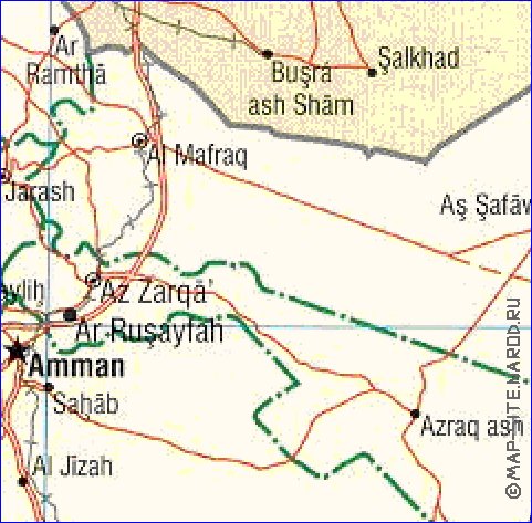 Administratives carte de Jordanie