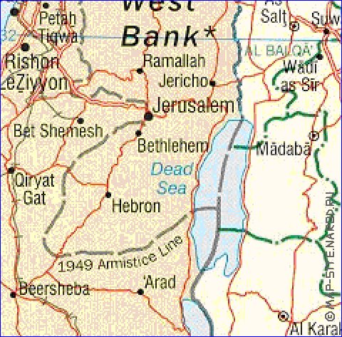 Administratives carte de Jordanie