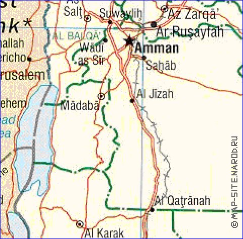 Administratives carte de Jordanie