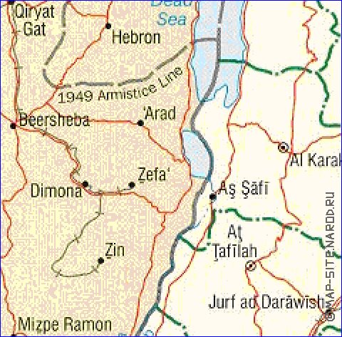 Administrativa mapa de Jordania