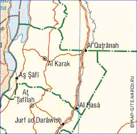 Administratives carte de Jordanie