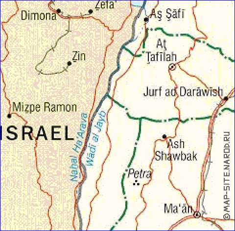 Administrativa mapa de Jordania