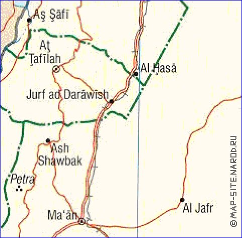 Administratives carte de Jordanie