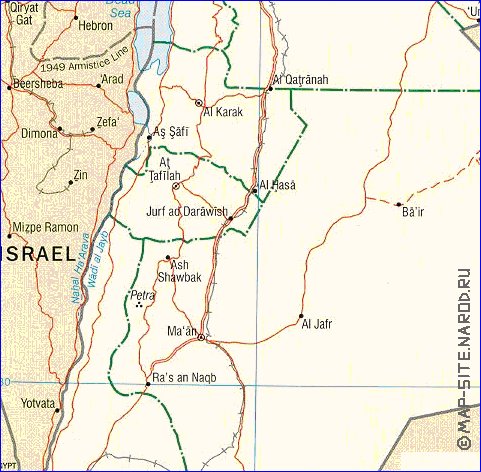 Administratives carte de Jordanie