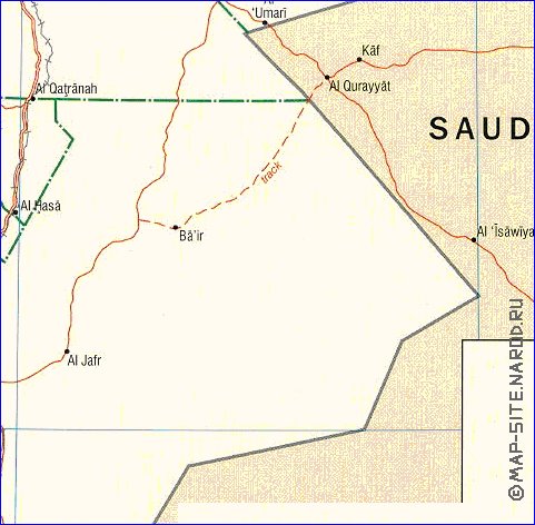 Administrativa mapa de Jordania